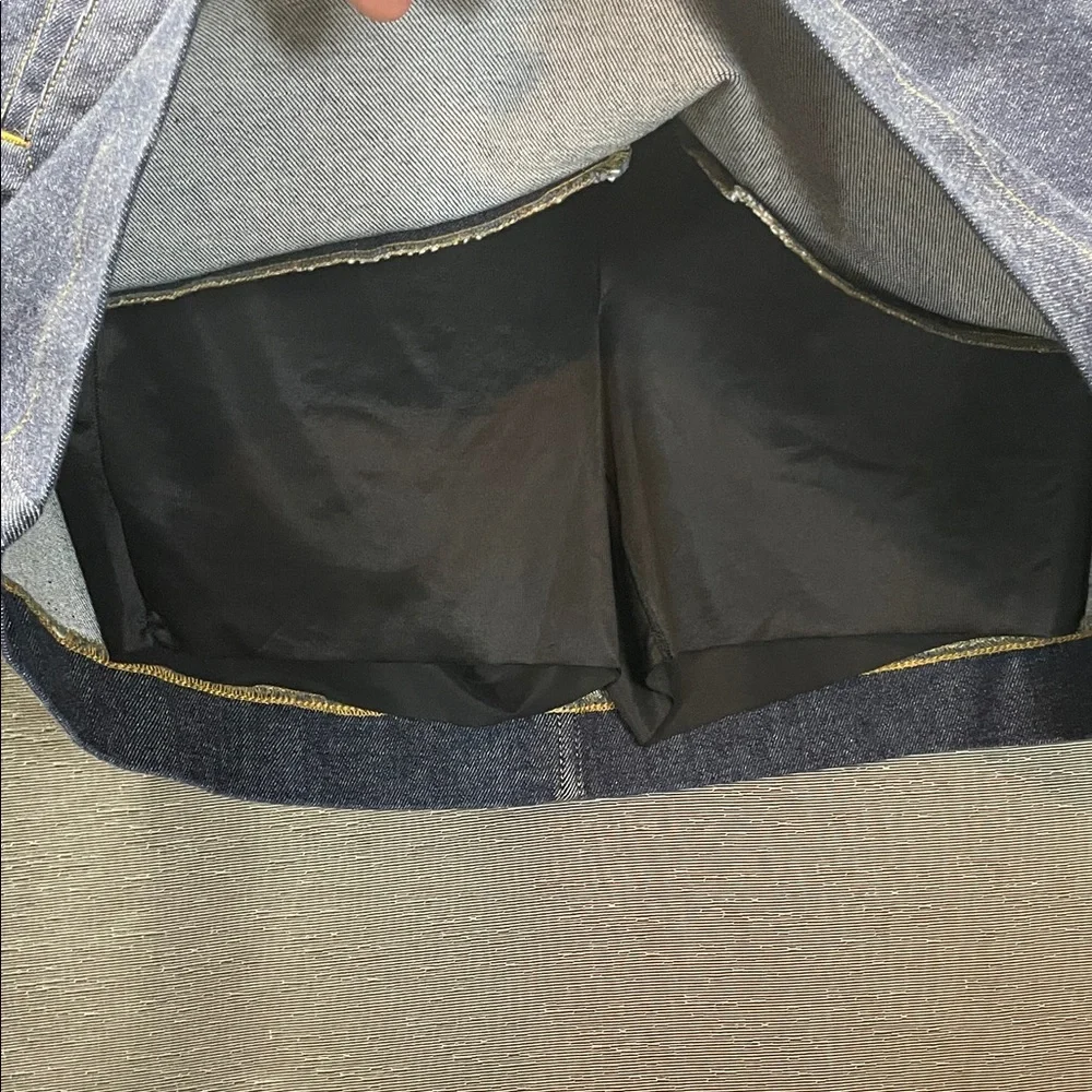 SPANX Denim Blue Mini Skirt